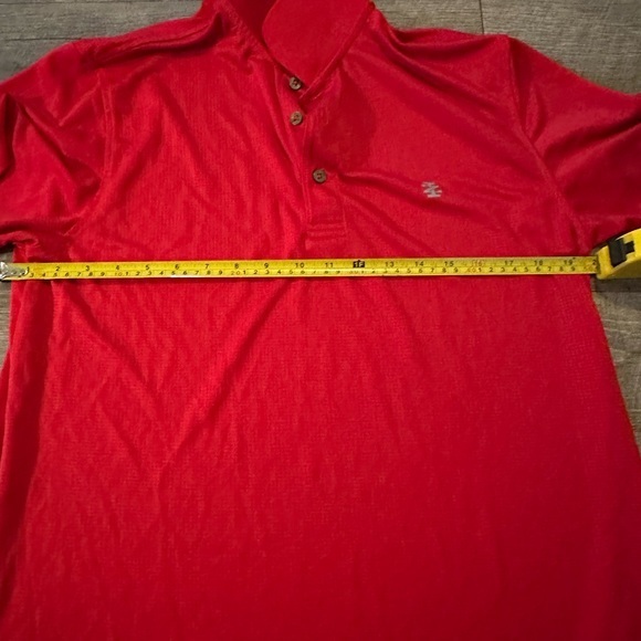 IZOD Polo Performance Shirt Men’s‎ Size Medium Red Golf Short Sleeve - Picture 10 of 10